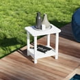 thumbnail image 2 of Prime Garden Patio Side Table Rectangle Adirondack Table for Outdoor,White, 2 of 7