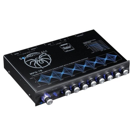 SoundStream MPQ-7B 7 Band 1/2 DIN Equalizer with Subwoofer Level Control, (Best Entry Level Subwoofer)
