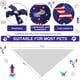 thumbnail image 2 of Paquete de 2 pañuelos para perros del 4 de julio, suministros para fiestas de perros del Día de la Independencia, bufanda triangular para mascotas, pañuelo para la cabeza para mascotas MFZFUKR BST3084052-3, 2 of 5