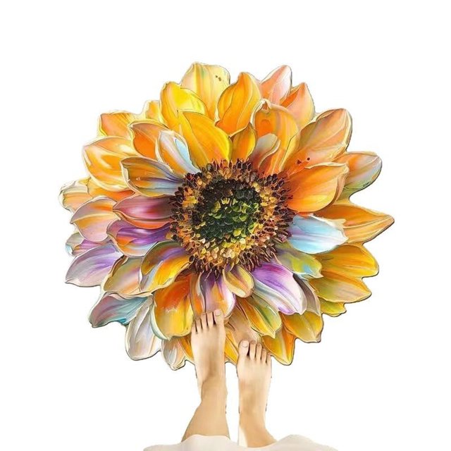 Yhmxh Alfombrilla de suelo de barro diatomeo floral de 38 cm para baño, puerta de baño, absorbente y antideslizante.