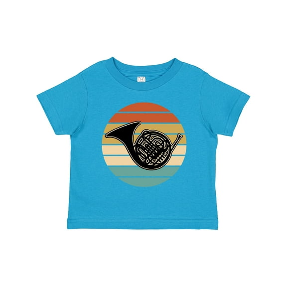 Inktastic French Horn Retro Music Gift Boys or Girls Toddler T-Shirt