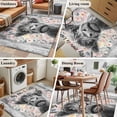 thumbnail image 5 of Area Rugs 2.7'x5', Black Cow Floral Carpet for Living Room Bedroom Dining Room, Grey Ombre Farmhouse Animals Throw Kitchen Rugs Non Slip Washable Rectangle Indoor Outdoor Rugs, 5 of 8