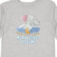 thumbnail image 4 of Inktastic My Babysitter Loves Me Cute Elephants Clouds Moon and Stars Boys or Girls Long Sleeve Toddler T-Shirt, 4 of 5
