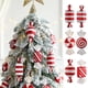 thumbnail image 2 of Bolas de caramelo colgantes para Navidad, 6 piezas, rojo, blanco, caramelo, colgante, decoración para árbol de Navidad, Fiesta en casa, invierno, Año Nuevo, 2023, 2 of 4