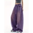 thumbnail image 3 of EMMIOL Women's High Rise Baggy Barrel Jeans Y2K Vintage Wide Leg Jeans with Elastic Waist Dark Wash Boyfriend Denim Pants, 3 of 6