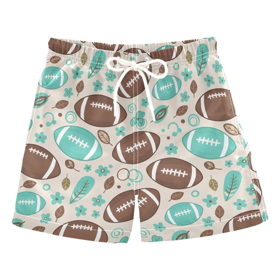 BZSMCE Beach Shorts Trunks Quick Dry Short American Football Pattern Of Printed