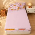 thumbnail image 4 of Homewish Halloween Spooky Animal Zipper Twin Comforter Sets with Fitted Sheet and 2 Pillowcases for Girls, Bow Pumpkin Star Zipper Bedding Set, Pink, Pink Reversible, 4 of 7