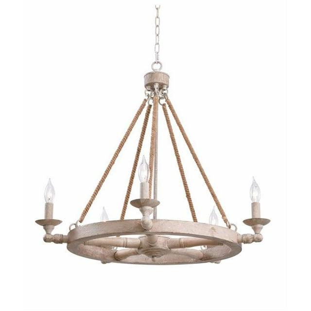 Kenroy Home 94085WW Timone 5 Light Chandelier