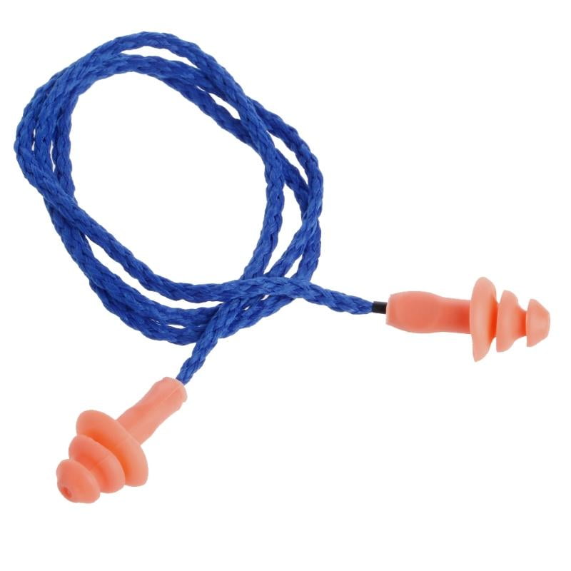 Qisuw Soft Silicone Ear Plug Cotton String Hearing Protector Earplugs Noise Reduction