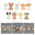 thumbnail image 2 of 9 Pcs Cute Puppy Model Resin Handicraft Animal Toys Office Decor Miniature Figurines Christmas Cakes Toppers Child, 2 of 6