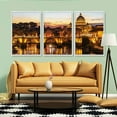 thumbnail image 3 of IDEA4WALL 3 Piece Framed Canvas Wall Art for Living Room, Bedroom Italy City Landscape Canvas Prints for Modern Home Decoration Ready to Hang, 3 of 4