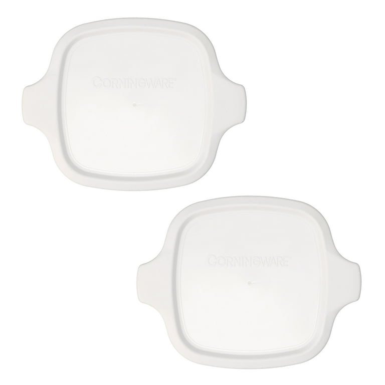 French White Plastic Lid for 15-ounce Oval Baking Dish