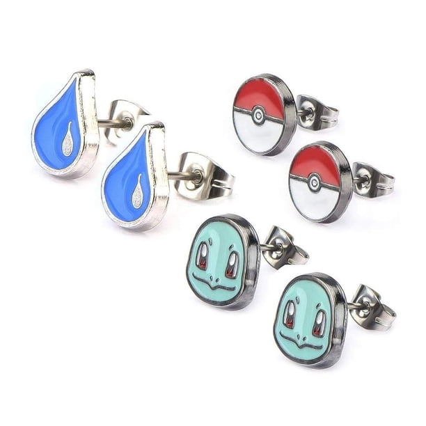 Pendientes Body Vibe Pokemon Squirtle Poke Ball con forma de gota de agua