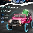 thumbnail image 3 of Arnahaishe 24V Ride On Car Toy, Electric Jeep with Remote Control, LED Light, USB and Bluetooth for Kids of 3-8, Pink, 3 of 6