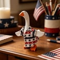 thumbnail image 5 of Sruoe 7 Inch Desk Goose Outfits, Mini Patriotic Star‑Striped Button‑Up Shirt Porch Goose Clothes, Desktop Goose Outfits, Costume Clothes for Table Decor, Independence Day Tabletop Goose Accessory, 5 of 6