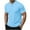 Sky Blue, variant on QIPOPIQ Men's Henley Short Sleeve Shirt Cotton Lightweight 4 Button Tops Vintage Casual Summer Shirt Soft Fashion Clearance