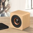 thumbnail image 2 of HLONKPortable Bibliothèque Rétro Haut-Parleur Mini Bluetooth en Bois Caisson de Basses Stéréo Carte Batterie au Lithium Intégrée Jaune, 2 of 6