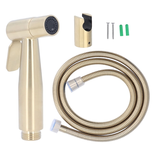 Toilet Bidet Pulvérisateur, Pression Réglable Bidet Pulvérisateur en Acier Inoxydable Installation Facile pour Toilette pour Hôtel pour Salle de Bain Or