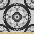 thumbnail image 1 of Moroccan Fabric by the Yard, Old Fashioned Ottoman Architecture Style Classic Floral Rococo, Upholstery Fabric for Dining Chairs Home Decor Accents, Dark Blue Grey Pearl by Ambesonne, 1 of 5
