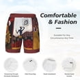 thumbnail image 4 of Mens Swim Trunks Quick Dry Bathing Suit with Liner Beach Shorts African Tribe Aborigine Tribal, 4 of 7