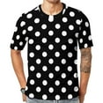 thumbnail image 2 of T Shirt For Men Black And White Polka Dot Print T-Shirt Trendy Modern Art Fashion T-Shirts Basic Tsh, 2 of 7