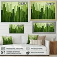 Designart "Green Canopy Urban Edge" Skyscrapers Floater Framed Wall Art