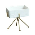 thumbnail image 3 of Caja de almacenamiento de sobremesa para maquillaje, cosméticos, perfumes, organizador, expositor con estante dorado, 3 of 9
