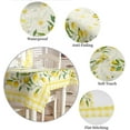 thumbnail image 4 of Summer Lemon Tablecloth Rectangle/Oval Yellow Buffalo Plaid Rustic Table Cloth Outdoor Waterproof Tablecloths for Party Picnic Polyester Table Cover for Dining/Kitchen Tabletop Decoration 60x102in, 4 of 6