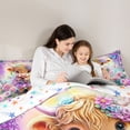 thumbnail image 4 of Erosebridal Kids Cute Highland Cow Bedding Comforter Set 7-Piece,Boys Girls Floral Roses Butterflies King Bedding Sets,Pink Purple,Super Cozy Room Decor, 4 of 6