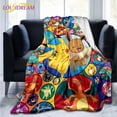 thumbnail image 3 of Manta de Anime japonés para niños, manta cálida de Sherpa para dormitorio, camas, sofá, sofá, famosa, 3 of 4