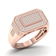 thumbnail image 2 of CARATS FOR YOU Mens Pinky Ring 0.63 Carat White Natural Diamond 14KRose Gold (I-J Color, I2-I3 Clarity), Ring Size-9.5, 2 of 5