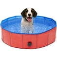 thumbnail image 1 of czcpp-Foldable Dog Pool Pet Bathing Tub,Plastic Pool Pets Bathtub,Pet Swimming Pool with Drain Valve,Outdoor Bathing Tub for Dogs Cats and Kids (80x20CM), 1 of 4