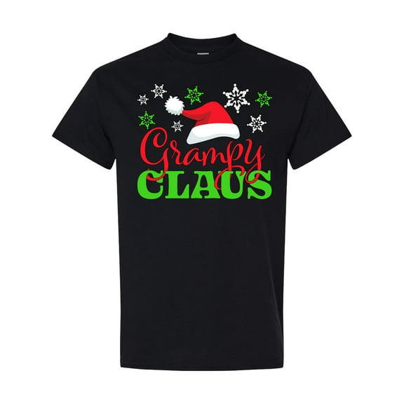 Inktastic Grampy Claus with Christmas Santa Hat and Snowflakes T-Shirt