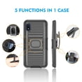 thumbnail image 3 of Compatible for Samsung Galaxy A10e Case with Tempered Glass Screen Protector Belt Clip Holster Defender Rugged Shock Proof Armor Heavy Protection Phone Cover w/Magnetic Mount Plate [Black], 3 of 6
