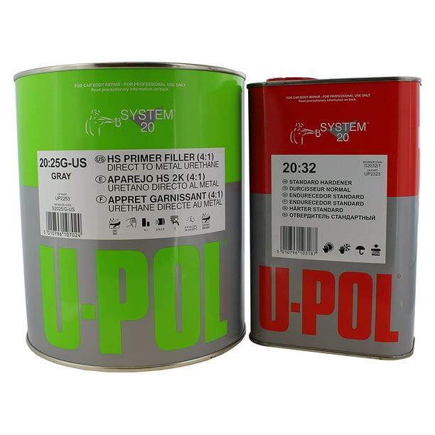 U Pol 22532323 Hs High Build 2k Urethane Primer Gallon Kit W Hardener 2448