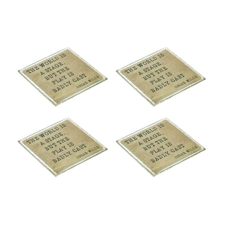 The World Is a Stage (Set of 4) Glass Coasters