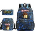 thumbnail image 2 of ROBLOXing Backpack Children Anime Cartoon School Bag Bookbag Men Women Travel bags Mochila Daily Rucksack, 2 of 5