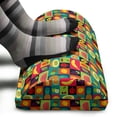 thumbnail image 3 of Retro Foot Rest, Pop Art Grunge Style Fruits Colorful Vintage Set Organic Style Food Vegan Pattern, Non-Slip Backing Adjustable Ergonomic Memory Foam Leg Support for Office, Multicolor, by Ambesonne, 3 of 5