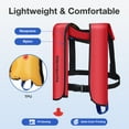 thumbnail image 7 of WARMOUNTS Automatic Inflatable Life Jacket w/ Whistle, Adult PFD Survival Buoyancy Vest for Boating Fishing Sailing Surfing Kayaking for Men Women Max Waist Size: 50'', 7 of 7