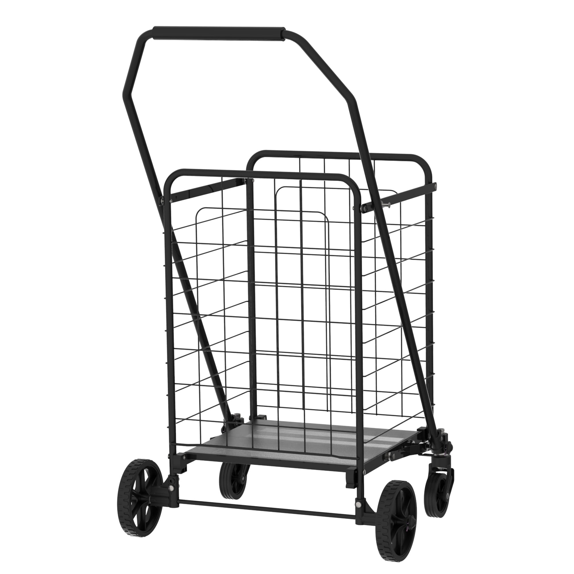 Shopping Cart,Grocery Cart,Garden Carts,Wagons With Wheels,Foldable Utility Shopping Carts for Groceries, Laundry, Pantry, Garage