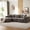 Dark Gray - Consort Zuo, variant on 108" Modular Cloud Sectional Couch with L-Shaped Chaise - Oversized Deep Seat Cushioned Sofa Bed - Boneless Upholstery, No Assembly - Beige, Consort Zuo