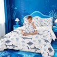 thumbnail image 4 of meiyoeat Soft Ocean Animal 7 Pieces Full Size Bedding Sets For Boys,Shark Pattern Full Size Bed in a Bag,Reversible, 4 of 7