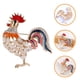 thumbnail image 5 of WORGEOUS 2 broches de gallo de pollo con diamantes de imitación chapados en oro, esmalte lindo de gallina, pin de solapa, broche divertido para mujeres y mujeres, 5 of 9