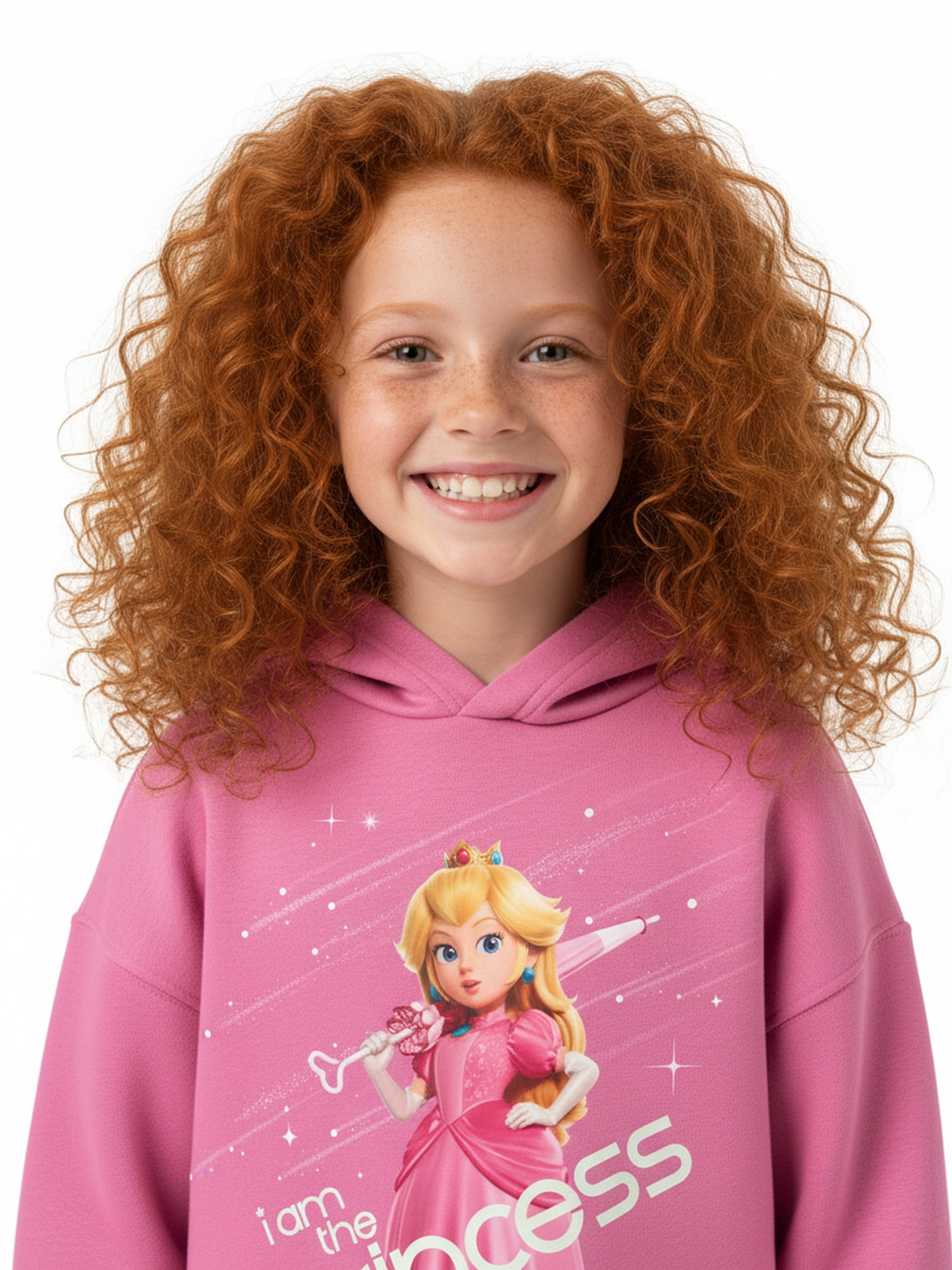 Nintendo Girls' & Big Girls' Graphic Hoodie, I Am The Princess, Princess Peach, Sizes 4-16