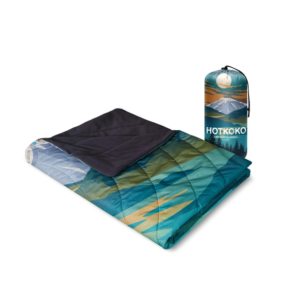 Manta hotkoko de forro polar impermeable y portátil, 142 x 190 cm