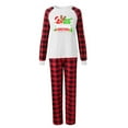 thumbnail image 4 of REORIAFEE Christmas Matching Family Pajamas 2 Piece Loungewear Long Sleeve Top and Pant Plaid Soft Lightweight Sleepwear Multicolor S-2XL, 4 of 5