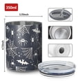 thumbnail image 4 of 12oz Coffee Tumblers Dark Blue Halloween Spider Webs Bats and Spiders Stainless Steel Vacuum Insulated Travel Tumbler Coffee Cups Mug with Lid and Straw with Cleaning Brush for Cold & Hot Drinks, 4 of 5