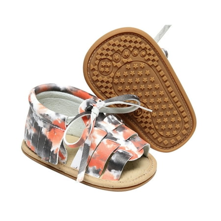 

Cathalem Shower Sandal Slippers Boys Girls Open Toe Camouflage Tie Dye Tassels Shoes First Walkers Shoes Toddler Sandals Red 3 Months