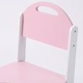 thumbnail image 6 of Kids Study Desk Childrens Learning Table Kids Desk and Chair Set with Built in Storage Shelf White & Pink Cat Design Heart Shaped Cutouts for Bedroom Game Room, 6 of 7