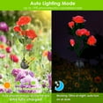 thumbnail image 6 of Solarek 2 Pack Solar Garden Stake Light Outdoor LED Solar Rose Flowers Lights Rose Flowers Waterproof Solar Decorative Lights for Patio Courtyard Pathway Garden Lawn, 6 of 7